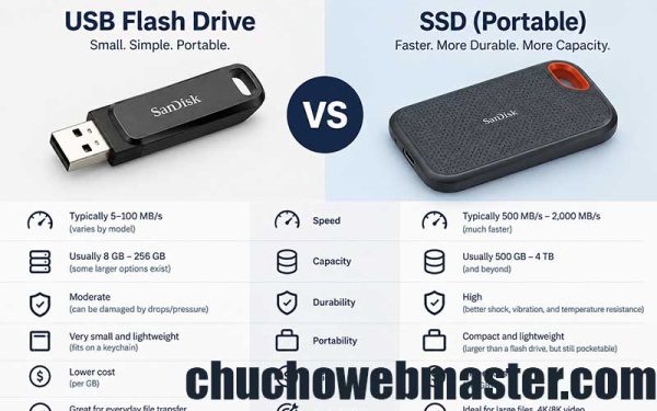 USB Flash Drive vs Portable SSD Which Offers Better Value, Price and Longevity